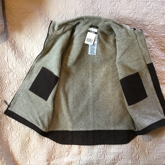 Carhartt for Women’s Mock Neck Jacket Vest, Sandstone, size small - Picture 8 of 8